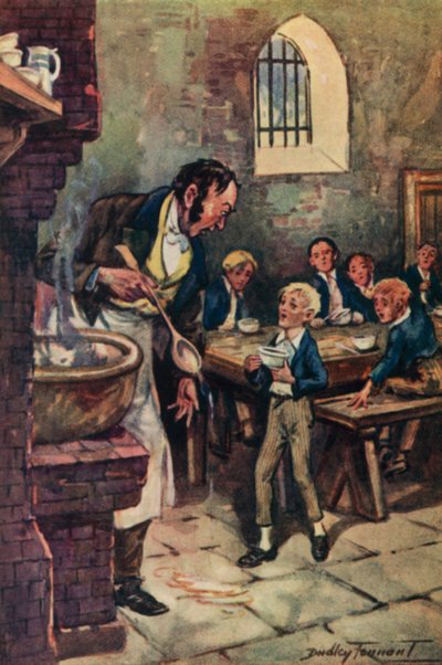 Illustration for Oliver Twist by Charles Dickens by C. Dudley (after) Tennant