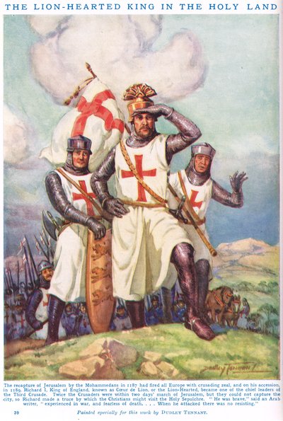Portrait of Richard I, The Lion-Hearted King in the Holy Land by C. Dudley (after) Tennant