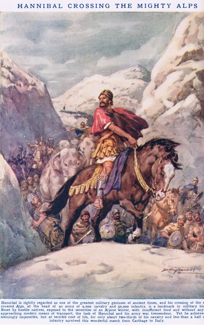 Hannibal Crossing the Mighty Alps by C. Dudley Tennant