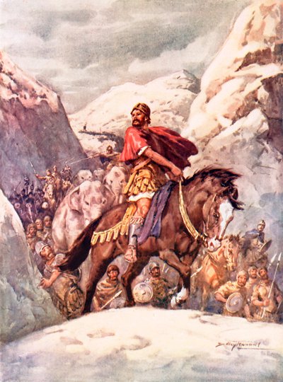 Hannibal Crossing the Mighty Alps by C. Dudley Tennant