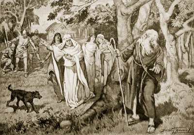 The meeting of Kenneth and Fenella, 993, illustration from 