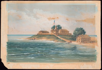 Fort Dearborn in 1803 by C. E. Petford