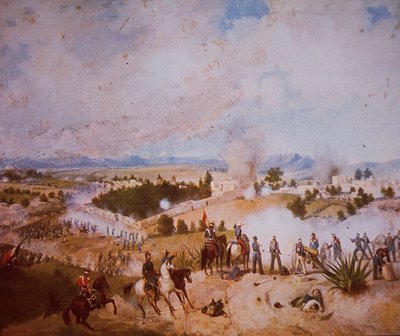 Mexican-American War (1846-48), Battle of Molino del Rey, US Troops Attacking by C. Escalante