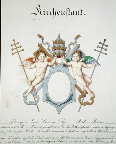 Arms of the Church State of the Vatican by C. Hildebrandt