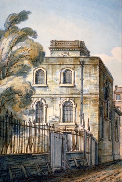 Church of All Hallows the Great, Upper Thames Street, London, 1813 by C John M Whichelo
