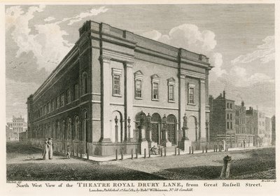 West View of the Theatre Royal, Drury Lane, London, from Great Russell Street by C. John Mayle Whichelo