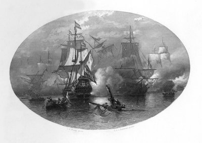 The Naval Battle of Sole Bay, 1672, c1870 by Domenico del Barbiere