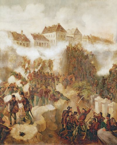 The Recapture of the Buda Fortress by the Hungarian Insurgents on 21st May 1849 by C. Wemik
