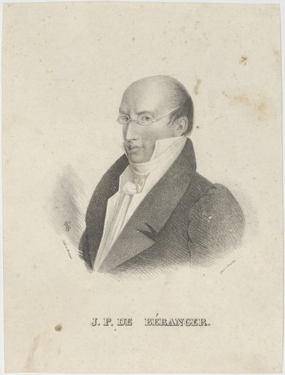 Portrait of Pierre-Jean de Béranger by Cäcilie Brandt