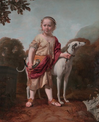 Portrait of a Girl as a Huntress by Caesar van Everdingen