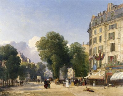 Boulevard des Capucines and the corner of the Rue de la Paix, Paris by Caleb Robert Stanley