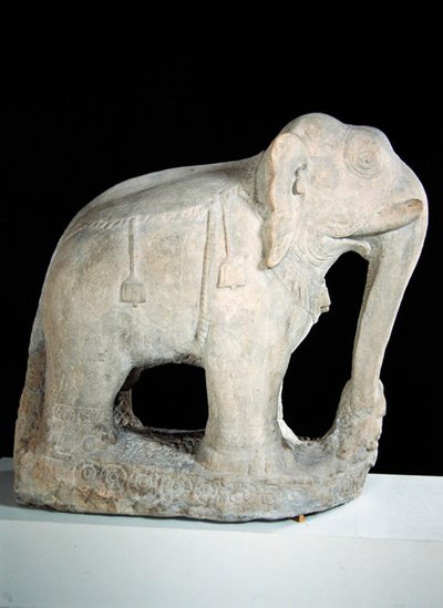 Elephant Statue, Bayon Style, from Preah Khan by Cambodian Cambodian