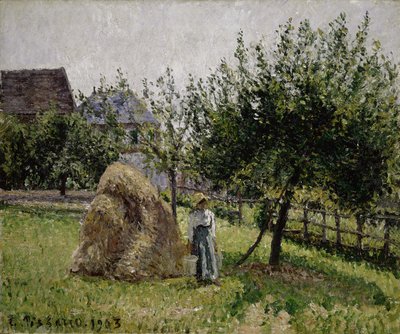 Apple Trees in Eragny, Sunny Morning, 1903 by Camille Jacob Pissarro
