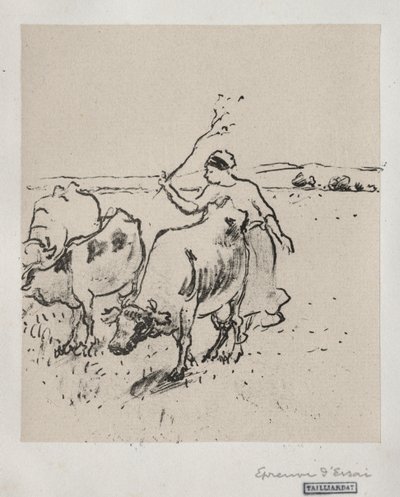 Cowherder by Camille Jacob Pissarro