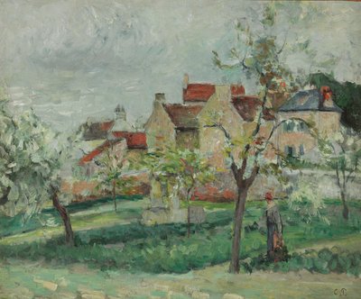Flowering Plum Trees, Pontoise by Camille Jacob Pissarro
