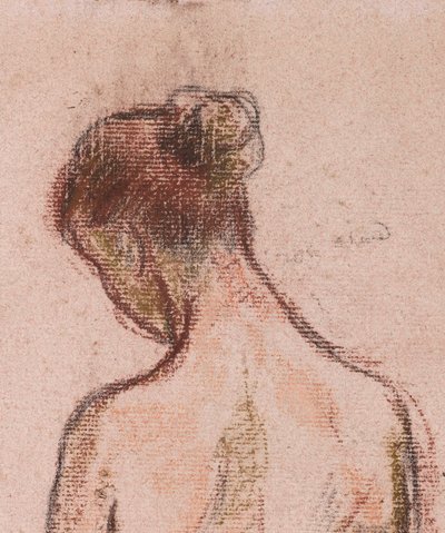 Full-length Standing Nude of a Woman, from Behind by Camille Jacob Pissarro