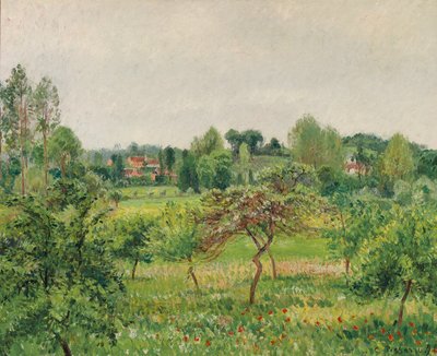 June, Rainy Weather, Eragny by Camille Jacob Pissarro