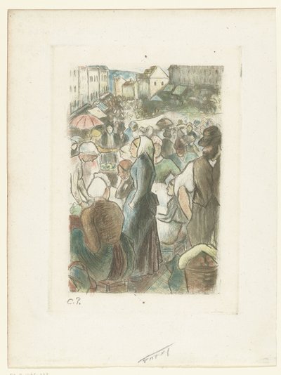 Market in Gisors by Camille Jacob Pissarro