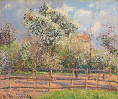 Pear Trees in Bloom, Eragny (1894) by Camille Jacob Pissarro