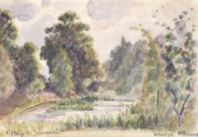 Pond at Kew Gardens by Camille Jacob Pissarro