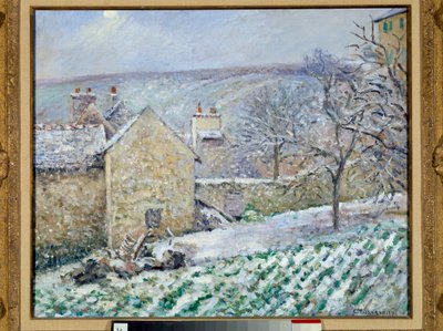 Snow effect at the Hermitage by Camille Jacob Pissarro