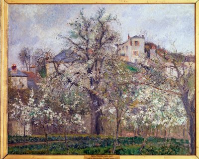 Spring, Plum Blossoms in Pontoise by Camille Jacob Pissarro