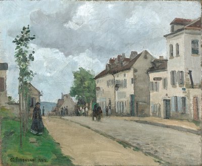 Street in Pontoise (Rue de Gisors) by Camille Jacob Pissarro