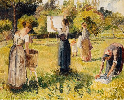 Study of Washers at Eragny by Camille Jacob Pissarro