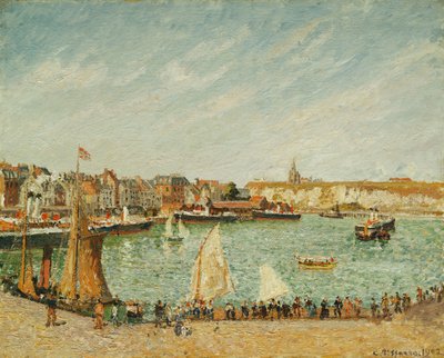 The Afternoon Sun, Outer Port of Dieppe by Camille Jacob Pissarro
