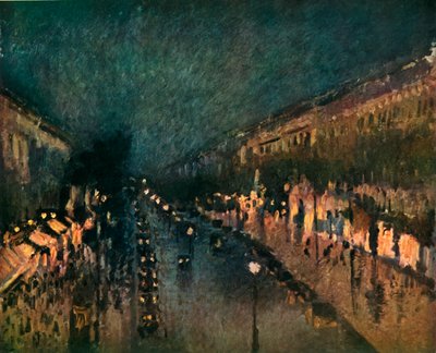 The Boulevard Montmartre at Night, 1897, 1937 by Camille Jacob Pissarro