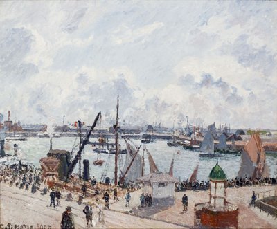 The Outer Harbour of Le Havre. Morning. Sun by Camille Jacob Pissarro