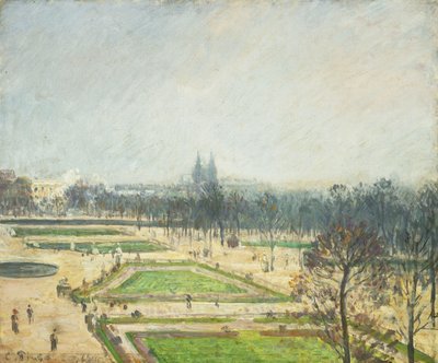The Tuileries Ponds, Mist by Camille Jacob Pissarro