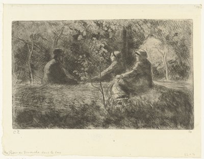 Sunday Rest in the Forest by Camille Jacob Pissarro