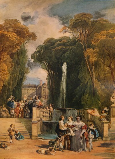 Garden of a French Chateau by Camille Joseph Etienne Roqueplan