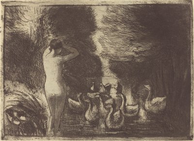 Bathers with Geese by Camille Pissarro