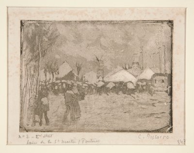 Saint-Martin Fair, at Pontoise by Camille Pissarro