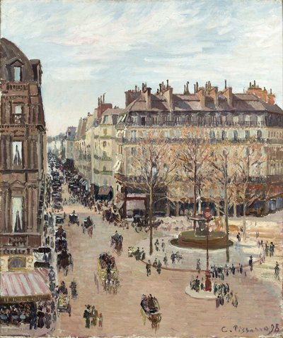 Saint-Honoré Street by Camille Pissarro
