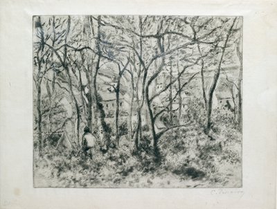 Landscape under Wood, at the Hermitage Pontoise by Camille Pissarro