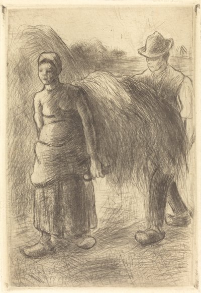 Peasants Carrying Hay, 1900 by Camille Pissarro