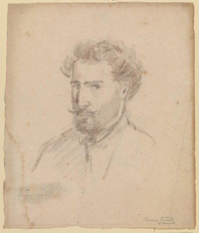 Self-Portrait, three-quarter profile to the left (Caracas (?) 1853/54) by Camille Pissarro