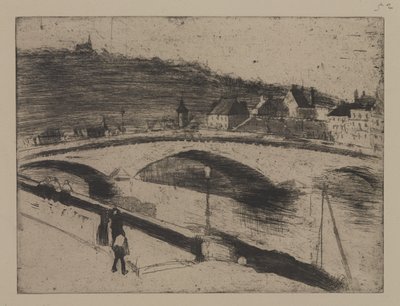 Stone Bridge at Rouen by Camille Jacob Pissarro