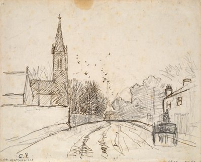 Study of Upper Norwood, London, with All Saints Church by Camille Pissarro