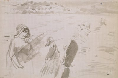 Study of Harvesters Working in a Field near Pontoise by Camille Pissarro