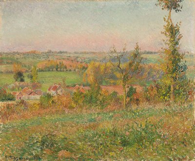 The Hills of Thierceville Seen from the Country Lane, Vicinity of Eragny (1884) by Camille Jacob Pissarro