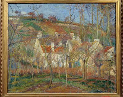 The Red Roofs, Corner of the Village, Winter by Camille Pissarro