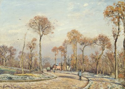 The Road to Versailles, Louveciennes: Morning Frost by Camille Jacob Pissarro