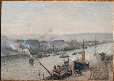 The Port of Rouen by Camille Pissarro