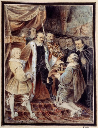 Oliver Cromwell (1599-1658) refusing the crown by Camille Rogier