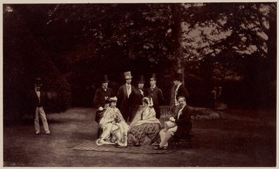 Group of Their Royal Highnesses: Princess Clementine de Saxe Cobourg Gotha, Her Sons and Daughter, the Duke d
