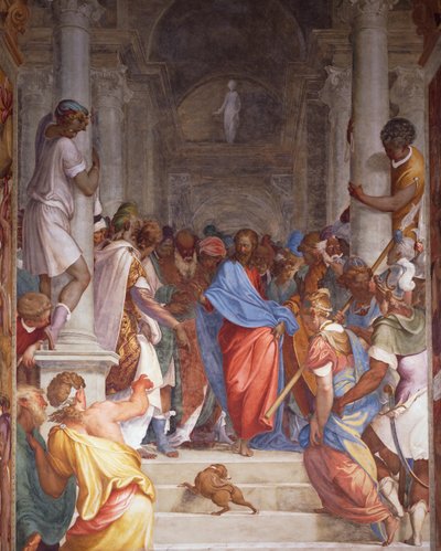 Adulteress before Christ, Church of San Sigismondo, Cremona, Italy by Camillo Boccaccino